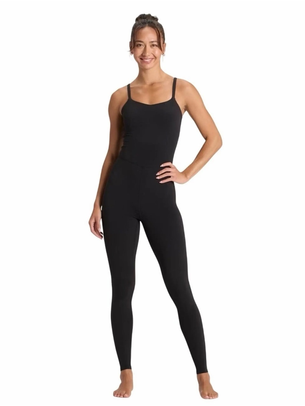 all in motion Black Full Length Sleeveless Jumpsuit with Cutout Detail